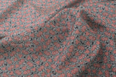 Japanese Fabric Cotton Silk Blend floral - orange - 50cm